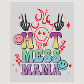 Hot Mess Mama DTF Transfer - Fiery Fun